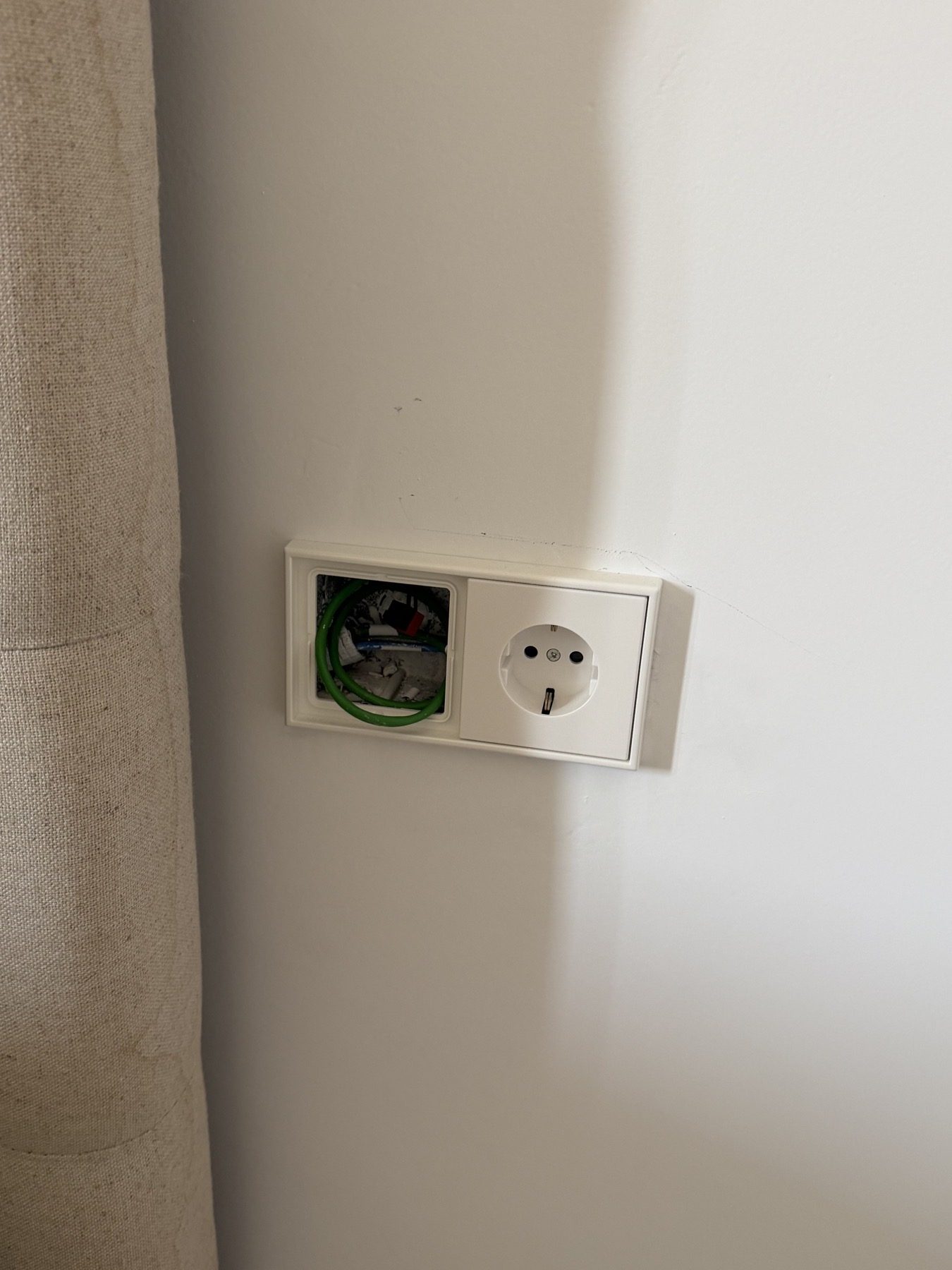 Another wall control module left unfinished.