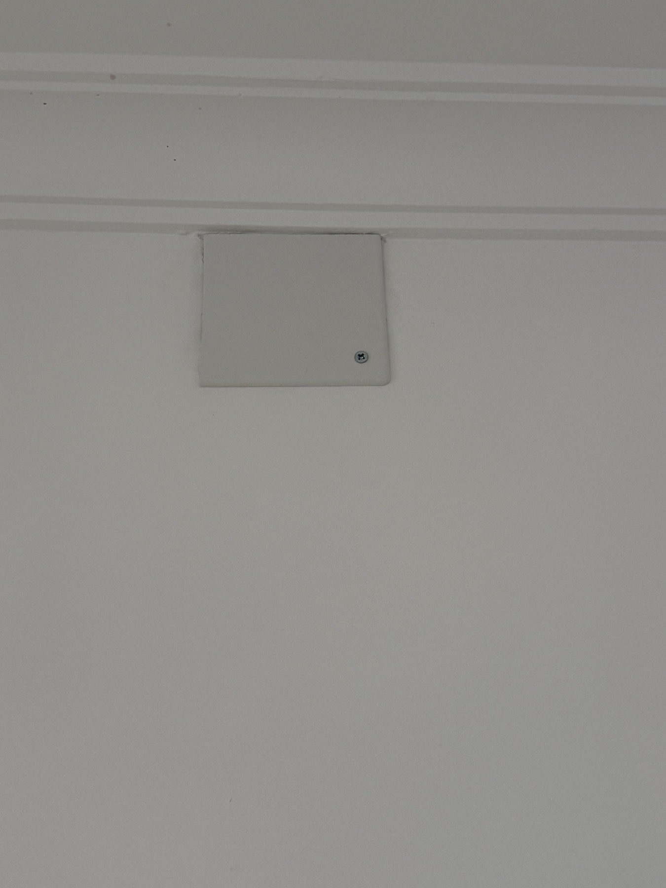 Cover and surrounding wall finish left visibly mismatched.